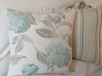£16.50 • Buy Vintage/Shabby Chic Laura Ashley Hydrangea Duck Egg Blue Fabric Cushion Cover