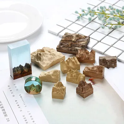 Wood Snow Mountain Mold Peak Epoxy Resin Filling Jewelry Making DIY Craft Art • $2.72