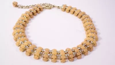 J.Crew Women's Translucent Oval Crystal Bubble Link Statement Necklace NWT 165 • $23.20