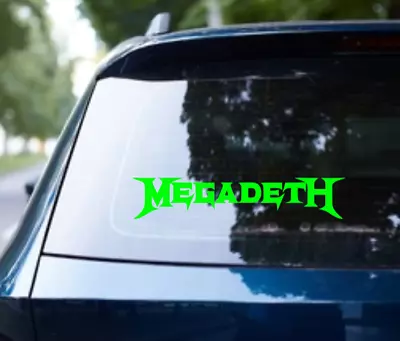 Megadeth Logo Vinyl Sticker Decal Heavy Metal Band Car Bumper Pentagram Slayer • $7