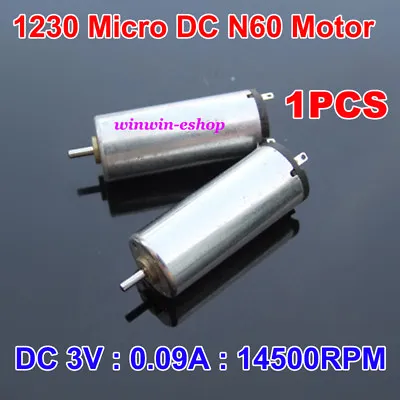 DC 3V 14500RPM High Speed 1230 Micro DC Motor N60 12mm Cylindrical Mini DC Motor • $1.75