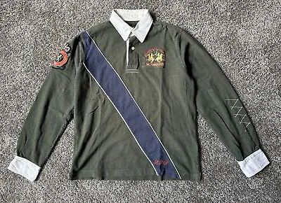 LA MARTINA ARGENTINA UK POLO Stripe Long Sleeve Rugby Polo Shirt Size L • $30