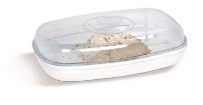 Pendeford Easy Cook Microwave Fish Steamer Poacher Rice Vegetable Steamer White • £8.95