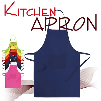 Apron Unisex Adult Men's Ladies Cooking Baking Kitchen BBQ Catering Chef • £5.69