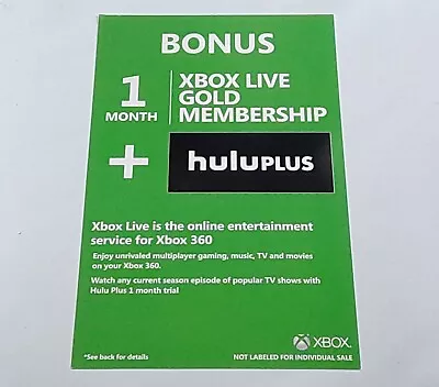 Xbox Live 1 Month Gold Subscription Card For Xbox 360 / One / Series (gpc)*read* • $9.99