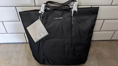 Calvin Klein Purse Tote Bag Black Designer Parfums Purse HandBag Travel - New • £35