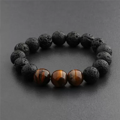 $11.79 • Buy 1Pc Essential Oils Diffuser Bead Bracelet Lava Rock Eye For Women Men B!AU