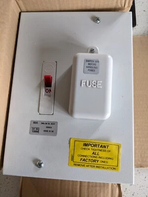£85 • Buy Wylex Metal SP & N Switchfuse Standard Range - 160CM 60A Cartridge Fuse Fitted 
