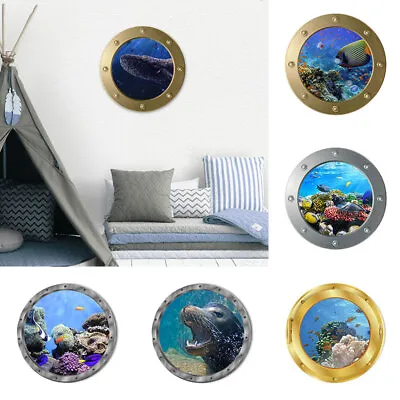 3D Underwater Wall Stickers Bathroom Sea Life Animal Decal Poster Home Decor • £3.83