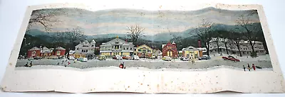 Norman Rockwell Signed Autograph Print STOCKRIDGE MAIN ST AT CHRISTMAS MA Artist • $89.10