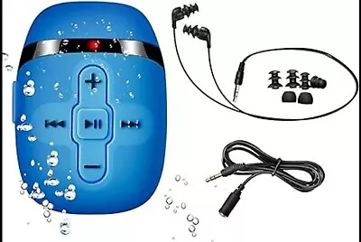 Waterproof MP3 Player For Swimming Waterproof Headphones  Blue • $50