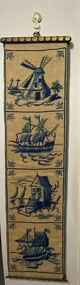 £22.99 • Buy Vintage Tapestry Bell Pull With Brass Fitting Wall Hanging