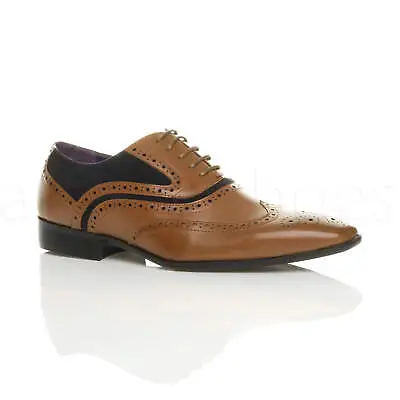 Ajvani Lace Up Contrast Pointed Toe Smart Casual Formal Brogue Shoes Size 7 41 • £22.99