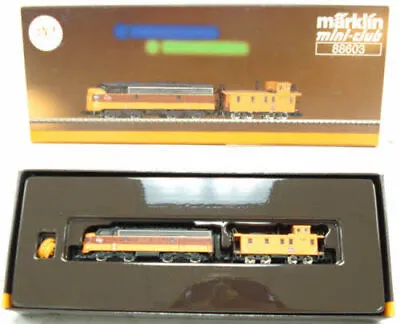 Marklin 88603 Z Scale Milwaukee Road Diesel Locomotive And Caboose LN/Box • $144.10