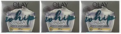 Olay Luminous Whip Light As Air Touch Active Moisturizer SPF 30 1.7 Oz (3 Pack) • $58.11