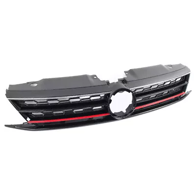 $61.95 • Buy 2015 2016 2017 Vw Mk6 Jetta Front Upper Mesh Hex Grille Grill Black W/red Trim