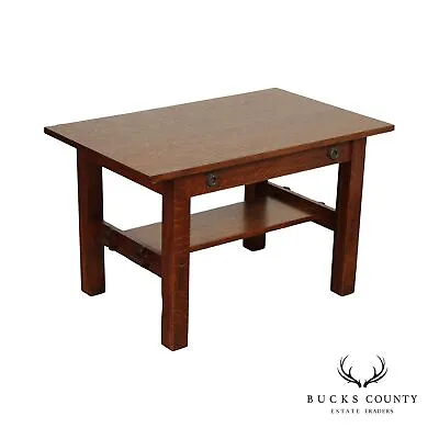 Lifetime Furniture Antique Mission Oak Library Table Writing Desk • $2395