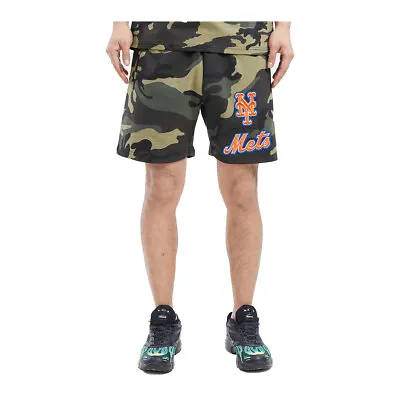 Pro Standard New York Mets MLB Shorts Stacked Logo Men Camouflage LNM332647 • $76
