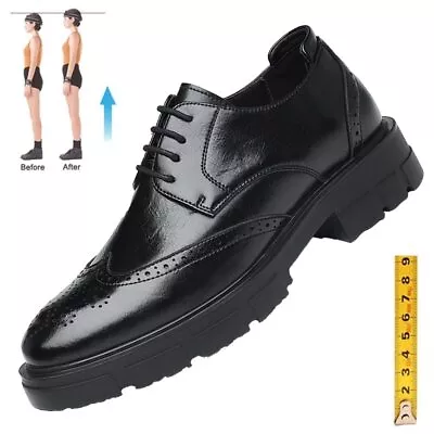 2023 Men's Tall Dress Shoes Invisible 4/7/9CM High Heels Wedding • $94.28