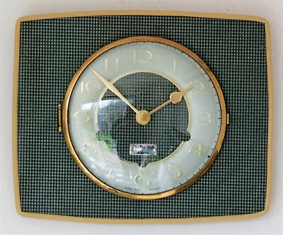NEW 24cm Green Wall Clock - Vintage Style Mid Century Handmade French Country • £59.99