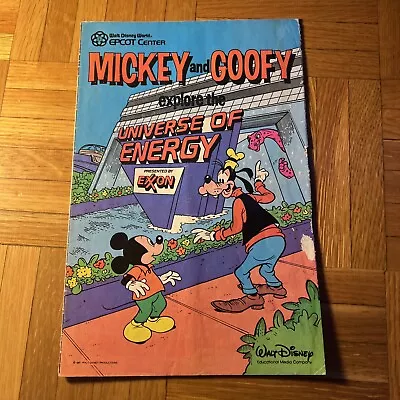 Walt Disney World EPCOT Center Mickey Goofy Comic Book Universe Of Energy 1985 • $4.95