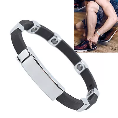 Magnetic Silicone Bracelet Stylish Elastic Sports Bracelet Negative Ion For • £13.54