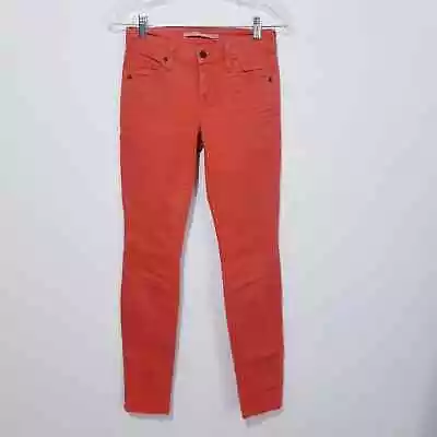 Vince Jeans Women Size 24 Denim Orange Skinny Colored Jeans Low Rise • $25