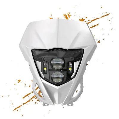 Dirt Bike LED Headlight Hi/Lo DRL & White Fairing Light For Yamaha WR450F WR250F • $79.99