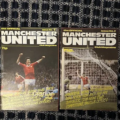 £8 • Buy The Official Manchester United Club Magazine # 1 1983  FIRST And SECOND ISSUE