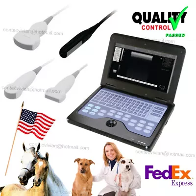 USA Fedex VET Veterinary Ultrasound Scanner Portable Laptop Machine Animal Use • $1349