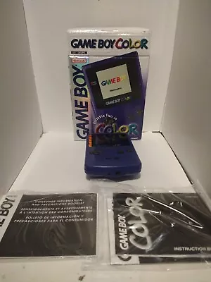 Grape Purple  Nintendo Gameboy Color System In BOX FAST SHIPPING!  Mint • $225