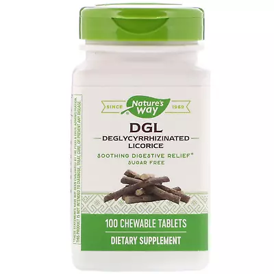 Nature's Way DGL Deglycyrrhizinated Licorice 100 Chewable Tablets • $34.95