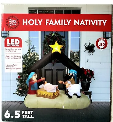 Christmas Nativity Scene Jesus Airblown Inflatable Decor Outdoor Lights Lawn LED • $139.99