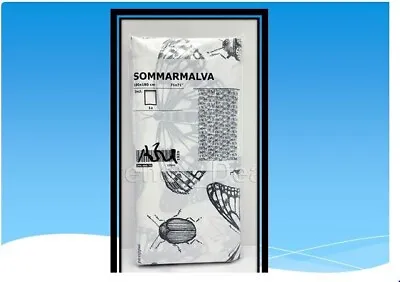 NEW Ikea SOMMARMALVA Shower Curtain White Gray Butterfly 180x180cm • £19.99