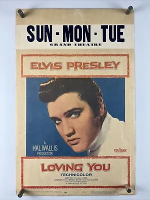 LOVING YOU (Fine) Window Card 1957 Elvis Presley Movie Poster WC 216 • $300