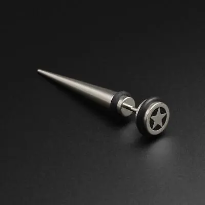 Star Design Surgical Steel Fake Gauge Taper | Faux Ear Plug Stretchers • £7.99