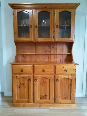 Pinewood Kitchen Dresser/ Tall Cabinet.  Used But In Very Good Condition. • $50