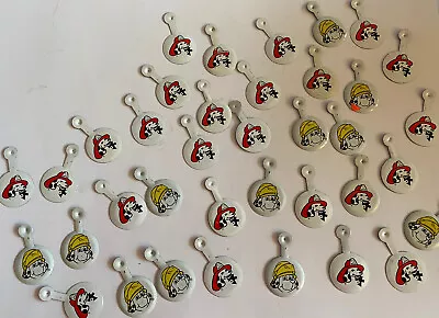 Sparky The Fire Prevention Dog Lot Of 37 Vintage Fold-over Tin Metal Buttons • $9.98