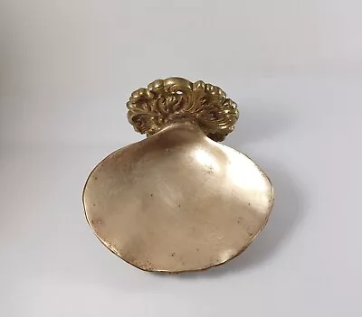 Vintage Brass Seashell Soap Holder Wall Mounted • $30