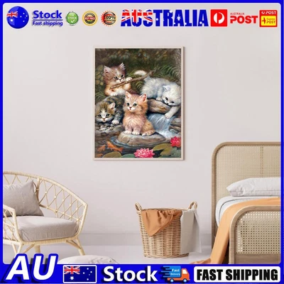 $10.15 • Buy 5D Diamond Painting Kit Cat Full Square Drill DIY Wall Home Decor (20x30CM)