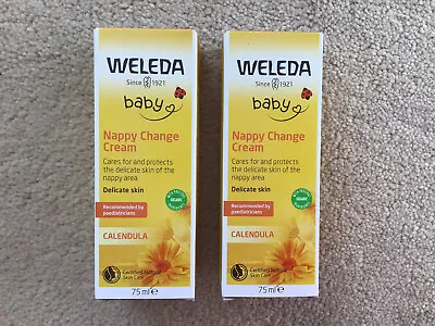 £10 • Buy WELEDA BABY CALENDULA NAPPY CHANGE CREAM 2 X 75ml PACKS EX 08/2025