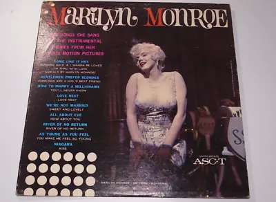 MARILYN MONROE - Songs She Sang & Instrumental Themes  LP Ascot AM13008 Vinyl VG • $21.95