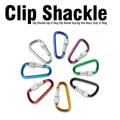 £2.19 • Buy New Clip Shackle Clip D-ring Clip Buckle Keyring Set Heavy Duty D-ring Buckle