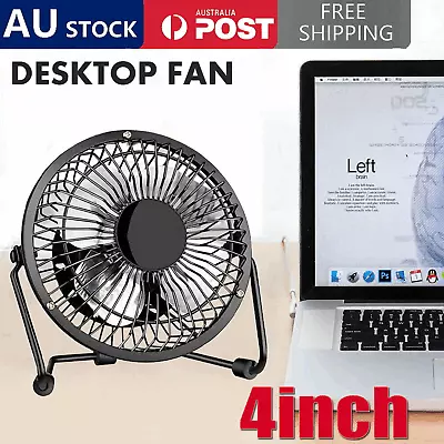 Portable 360° Mini Fan Travel USB Clip On Desk Pram Car Cooling Fan Quiet 4inch • $14.91