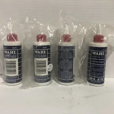 WAHL Lubricated Blade Oil For Hair Clipper Trimmer Shaver 4 Oz Pack Of 4 New • $28.42