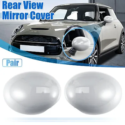 1 Pair Car Rear View Mirror Cover For Mini Cooper F56 Hatchback 2020-now White • $43.49