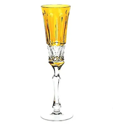 1 Faberge Xenia Yellow Gold Cut To Clear Crystal Champagne Wine Flute New No Box • $135