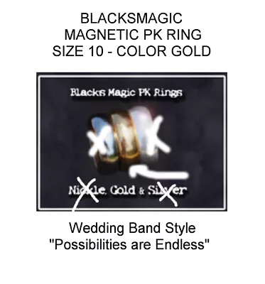 Pk Ring - Size 10 - Color Gold - Miracle Magic Tricks Made Easy To Do • $11.96