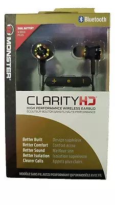 Monster Clarity HD  Wireless In-Ear Headphones Golden/black Earbuds • $22.99