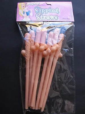 10 X Hens Party Night Glow Sipping Straws Bachelorette • $4.98